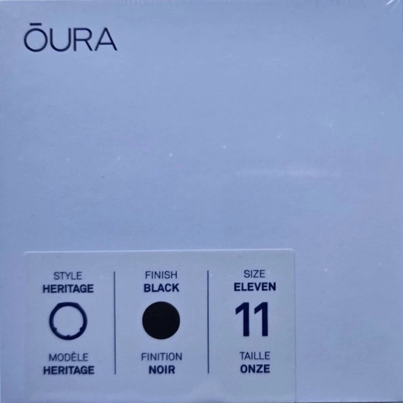 NEW Oura Ring Gen 3 Heritage Black Size 11 Smart Ring Fitness Tracker HSA/FSA - Picture 2 of 2